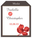 Polka Wine Wedding Label